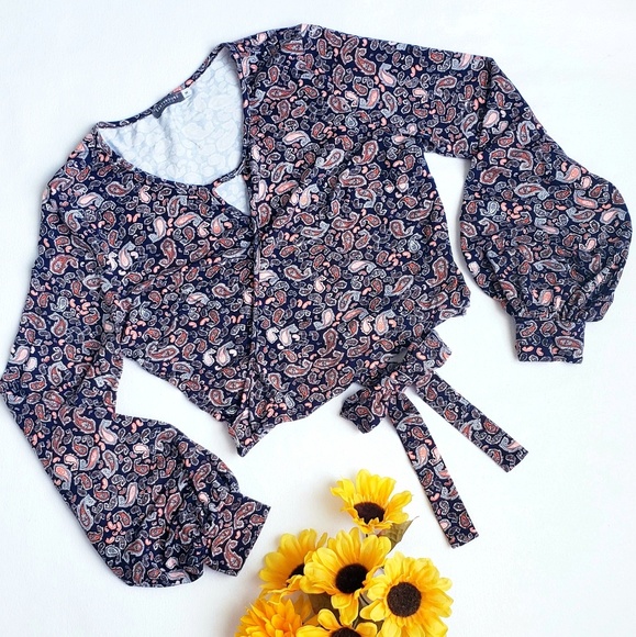 EARTHBOUND Tops - Paisley Crop Top